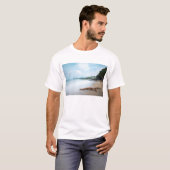 Ocean Waves op Sandy Beach T-shirt (Voorkant volledig)