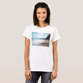 Ocean Waves op Sandy Beach T-shirt (Voorkant volledig)