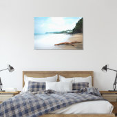 Ocean Waves op zandstrand Canvas Afdruk (Insitu (Slaapkamer))