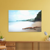 Ocean Waves op zandstrand Canvas Afdruk (Insitu (Woonkamer))