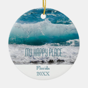 Ocean Waves Ornament Dated
