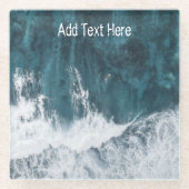 Ocean Waves overspoelen Glazen Onderzetter (Voorkant)