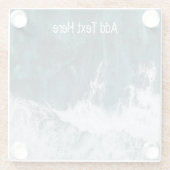 Ocean Waves overspoelen Glazen Onderzetter (Achterkant)