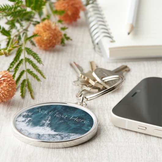 Ocean Waves overspoelen Sleutelhanger (Zijkant)