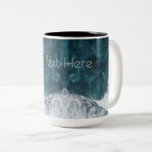 Ocean Waves overspoelen Tweekleurige Koffiemok (Voorkant rechts)