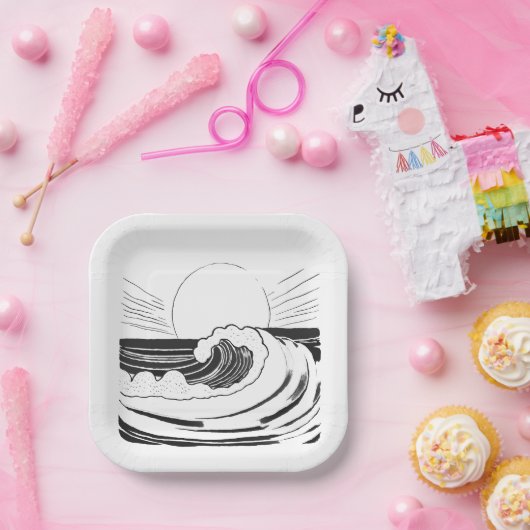 Ocean Waves Papieren Bordje (Feest)