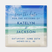 Ocean Waves Photo Chic Beach Save the Date Magnet (Voorkant)