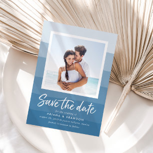 Ocean Waves Photo Save the Date Card
