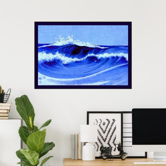 Ocean Waves Poster (Thuiskantoor)