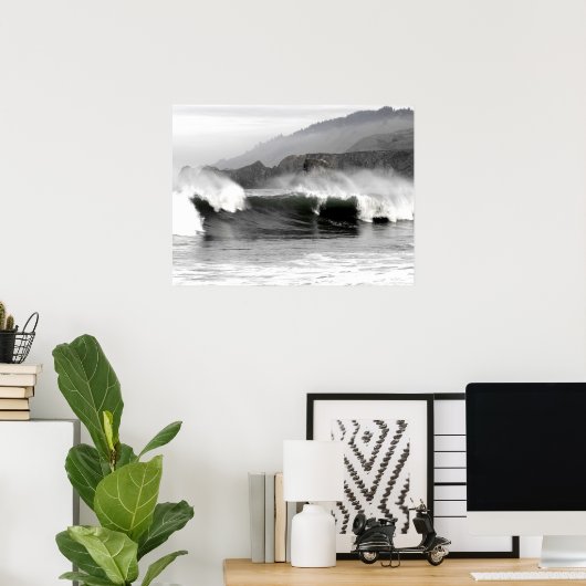 Ocean Waves Poster (Thuiskantoor)