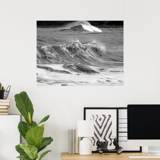 Ocean Waves Poster (Thuiskantoor)