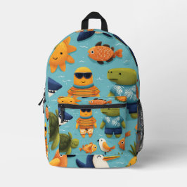 Ocean Waves Print Cut Sew Bag Gift Bedrukte Rugzak