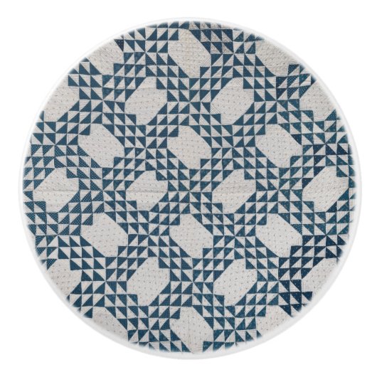 Ocean Waves quilt Keramische Knop (Voorkant)