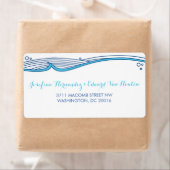 Ocean Waves Reply Card Mailing Address Label (Insitu)