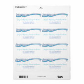 Ocean Waves Reply Card Mailing Address Label (Full Sheet)