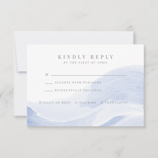 Ocean Waves-responskaart RSVP Kaartje (Voorkant)