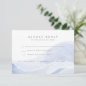 Ocean Waves-responskaart RSVP Kaartje (Staand voorkant)