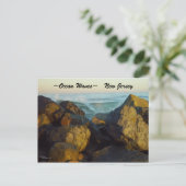 Ocean waves rocks New Jersey Briefkaart (Staand voorkant)