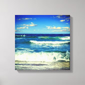 Ocean Waves Rolling to Shore Canvas Wrap" (Voorkant)