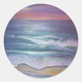 Ocean Waves Ronde Sticker