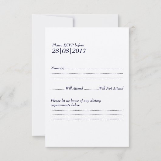 Ocean Waves rustieke strand bruiloft RSVP-kaart RSVP Kaartje (Achterkant)