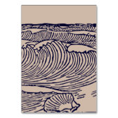 Ocean Waves Rustieke Strand Bruiloft Tafel Kaart (Achterkant)