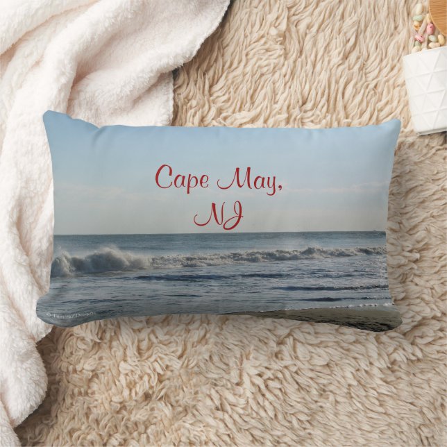 Ocean Waves & Sand Cape May, NJ Pillow Kussen (Deken)