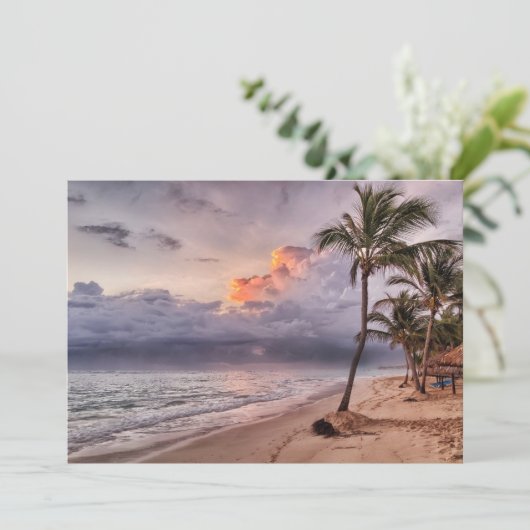 Ocean Waves Sandy Beach Sunset (Staand voorkant)