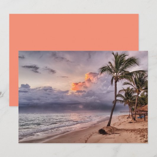 Ocean Waves Sandy Beach Sunset (Voorkant / Achterkant)