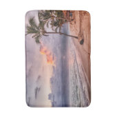 Ocean Waves Sandy Beach Sunset Badmat (Voorkant Verticaal)