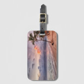 Ocean Waves Sandy Beach Sunset Bagagelabel (Voorkant (verticaal))