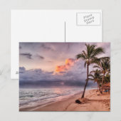 Ocean Waves Sandy Beach Sunset Briefkaart (Voorkant / Achterkant)
