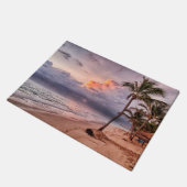 Ocean Waves Sandy Beach Sunset Deurmat (Schuin)