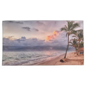 Ocean Waves Sandy Beach Sunset Kussensloop (Voorkant-Rechts)