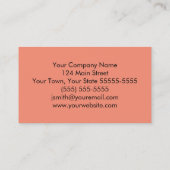 Ocean Waves Sandy Beach Sunset Visitekaartje (Achterkant)