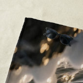 Ocean Waves & Sea Foam Beach Towel Strandlaken (In situ)