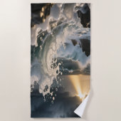 Ocean Waves & Sea Foam Beach Towel Strandlaken (Voorkant)