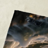 Ocean Waves & Sea Foam Beach Towel Strandlaken (In situ)