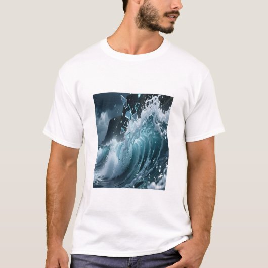 Ocean Waves & Sea Foam Graphic T-Shirt for Men (Voorkant)