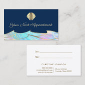 Ocean Waves Seashell logo Afspraakkaart Visitekaartje (Voorkant / Achterkant)
