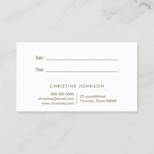 Ocean Waves Seashell logo Afspraakkaart Visitekaartje (Achterkant)