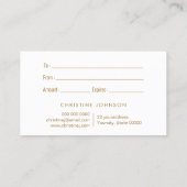 Ocean Waves Seashell logo Cadeaubon Visitekaartje (Achterkant)