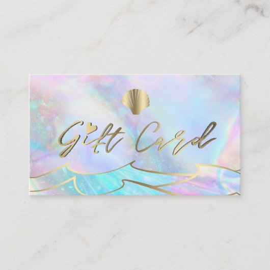Ocean Waves Seashell logo Cadeaubon Visitekaartje (Voorkant)