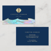 Ocean Waves Seashell logo Design Visitekaartje (Voorkant / Achterkant)
