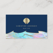 Ocean Waves Seashell logo Design Visitekaartje (Voorkant)