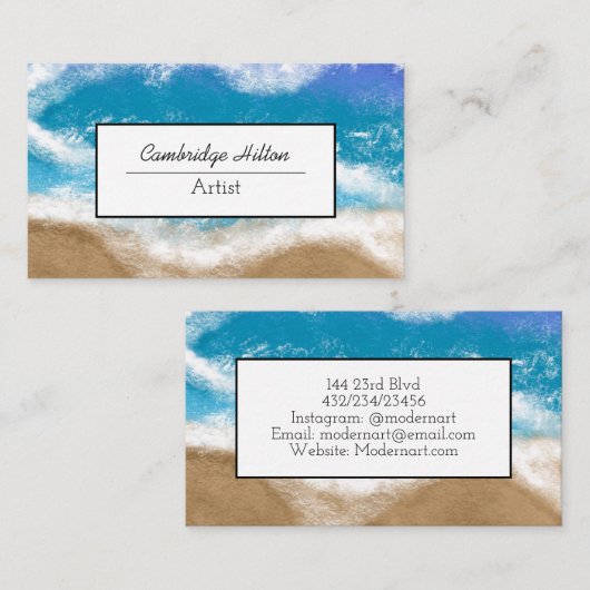 Ocean Waves Seaside kust Visitekaartje (Voorkant / Achterkant)