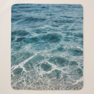 Ocean Waves Sherpa Deken