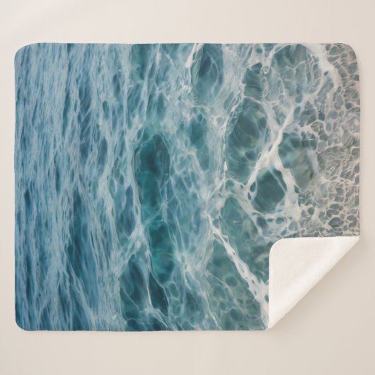 Ocean Waves Sherpa Deken (Voorkant (horizontaal))