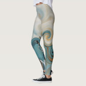 Ocean Waves Strand Blauwgroen Blauw Abstract 74 Leggings (Links)