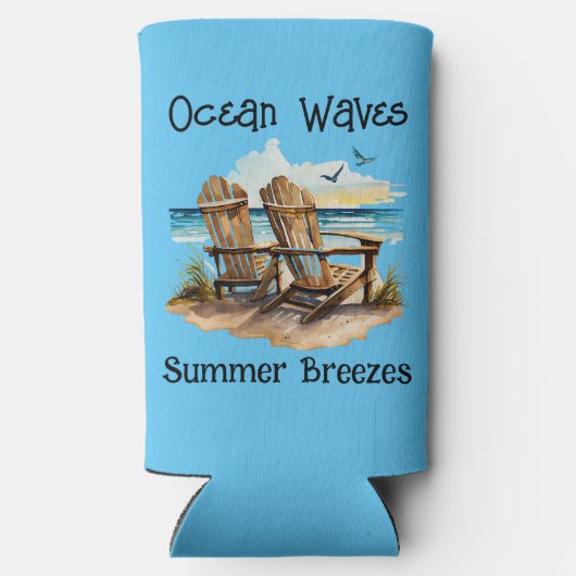 Ocean Waves Summer Breezes Seltzer Blikjeskoeler (Achterkant)